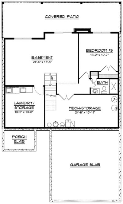 Basement Plan for House Plan #759521