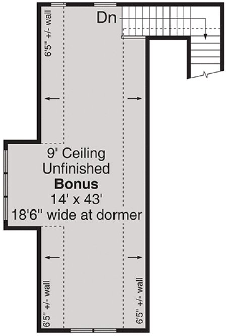 Attic Plan for House Plan #345913