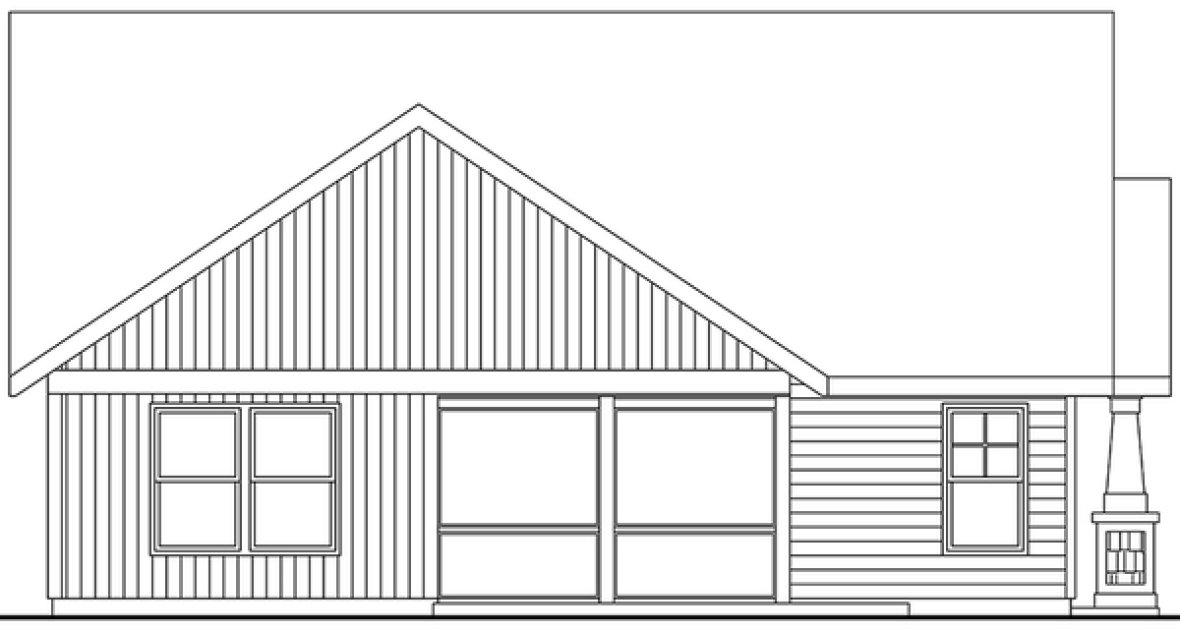 Left Elevation for House Plan #346451