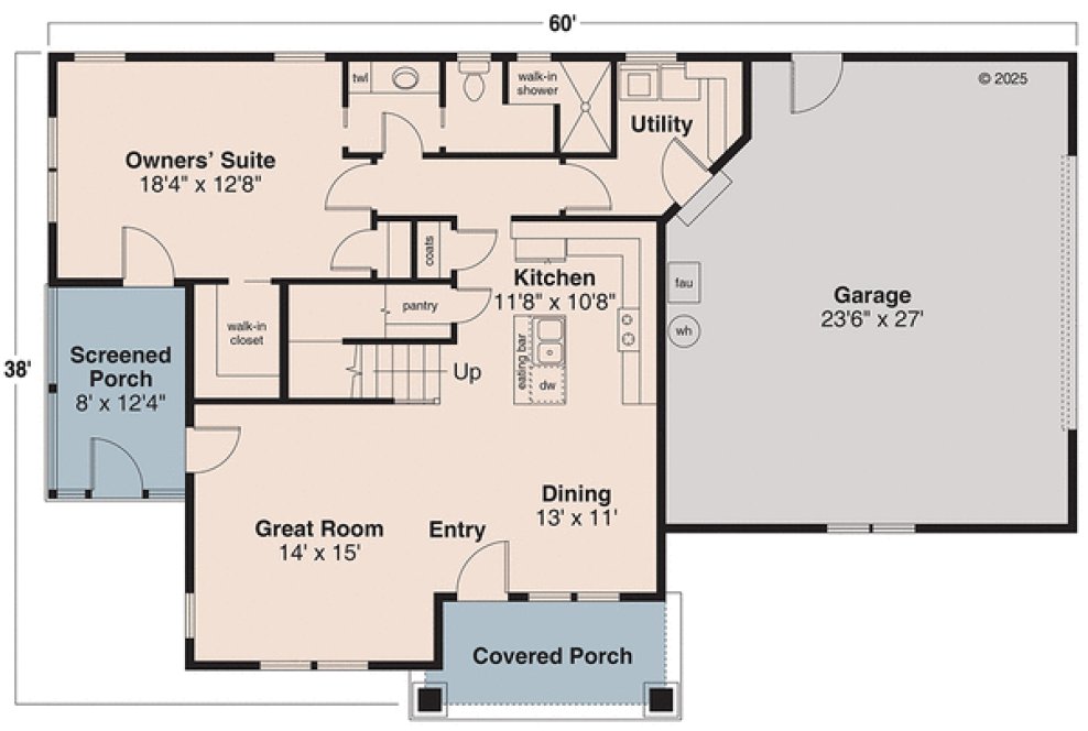 Main Floor Plan for House Plan #346451