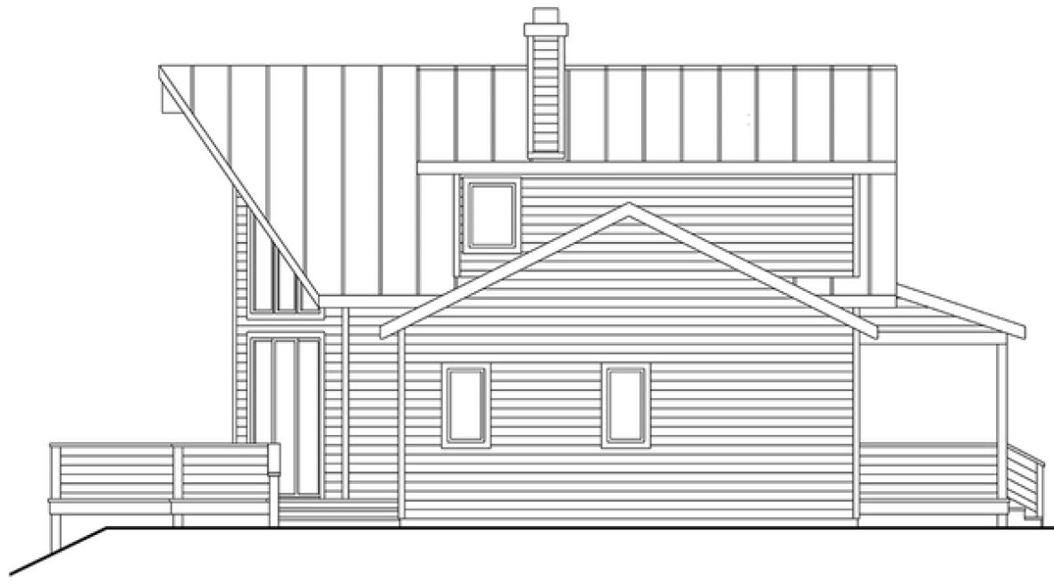 Left Elevation for House Plan #348712