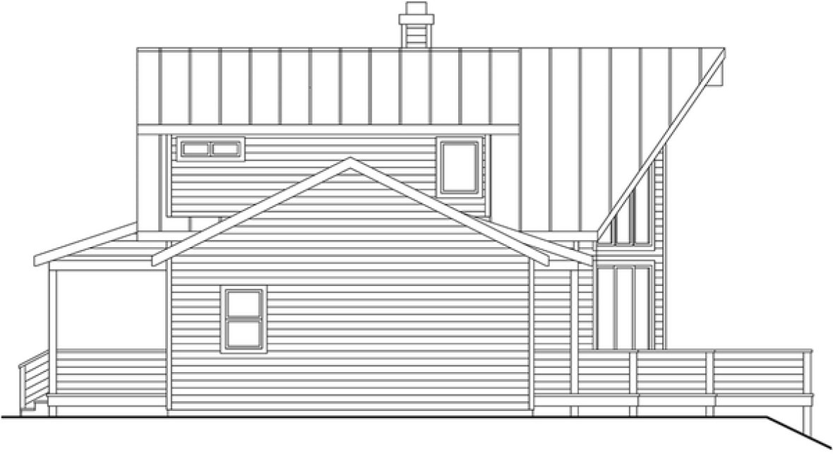 Right Elevation for House Plan #348712
