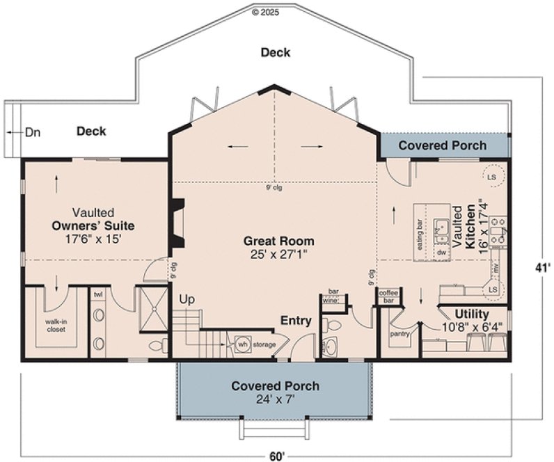 Main Floor Plan for House Plan #348712