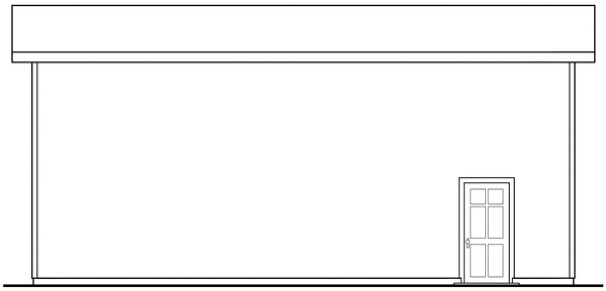 Left Elevation for House Plan #347750