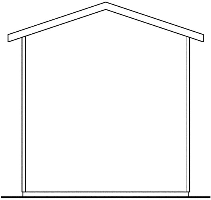 Rear Elevation for House Plan #347750