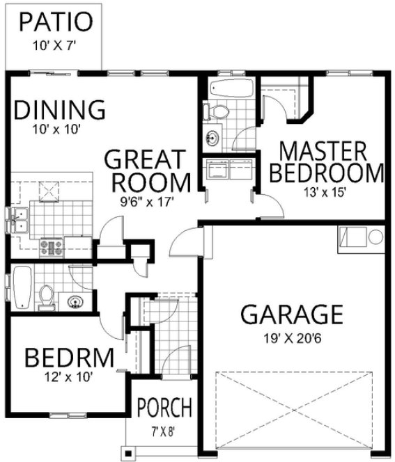 Main Floor Plan for House Plan #800201