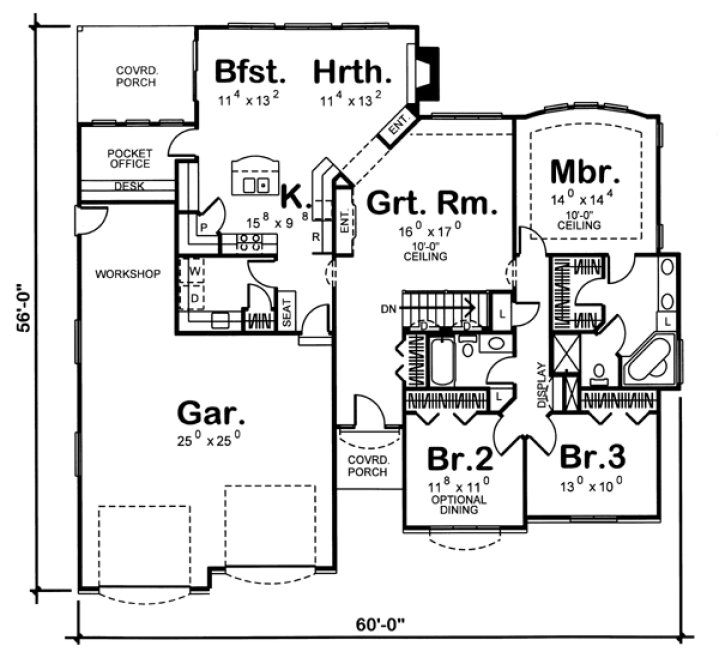 Main Floor Plan for House Plan #709981