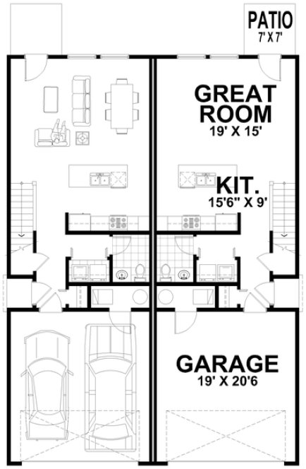Main Floor Plan for House Plan #804941