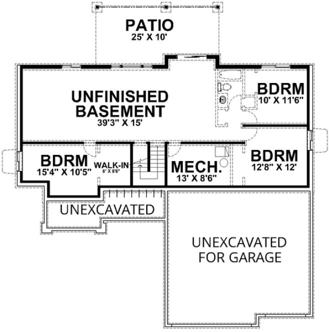 Basement Plan for House Plan #800751