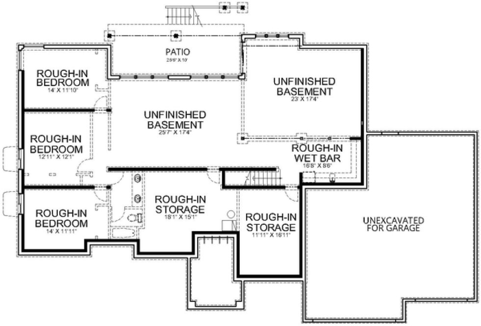 Basement Plan for House Plan #801352