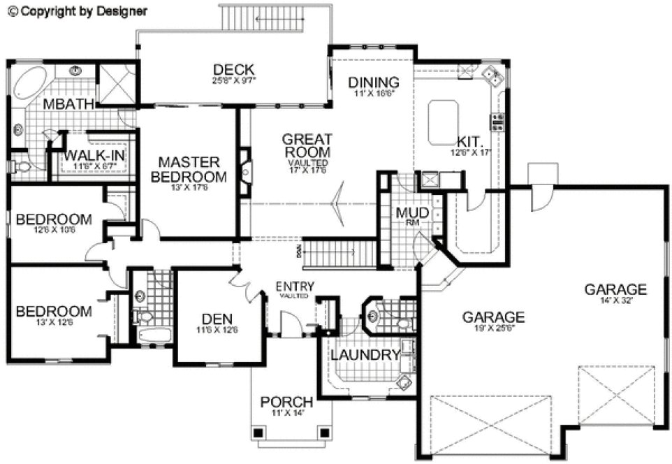 Main Floor Plan for House Plan #801352