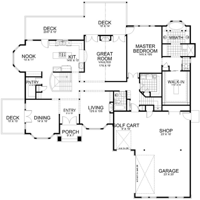 Main Floor Plan for House Plan #801962