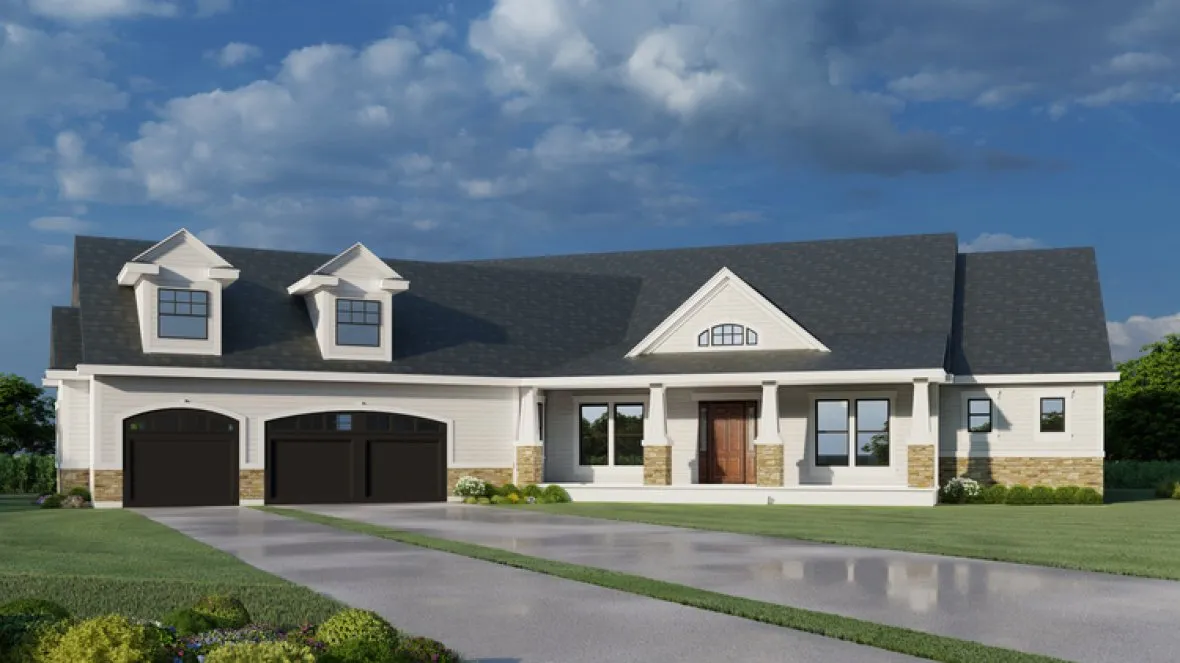 Full Rendering for House Plan #800803