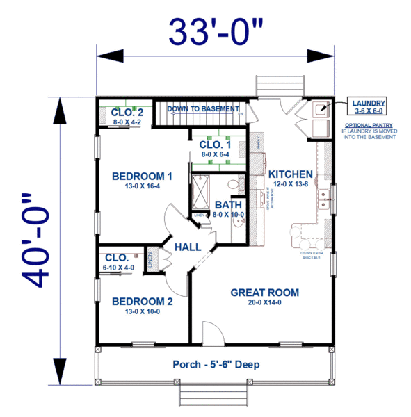 Main Floor Plan for House Plan #434801