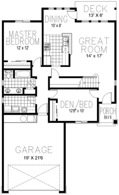 Main Floor Plan for House Plan #806961