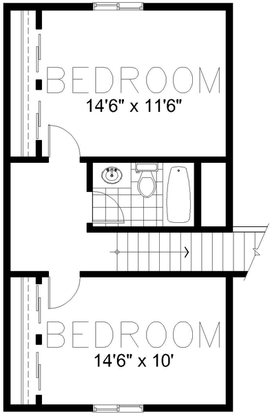 Second Floor Plan for House Plan #806961
