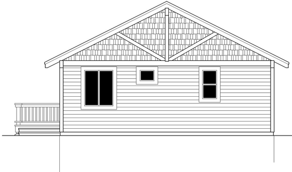 Rear Elevation for House Plan #805571