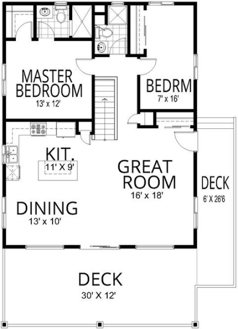 Main Floor Plan for House Plan #805571