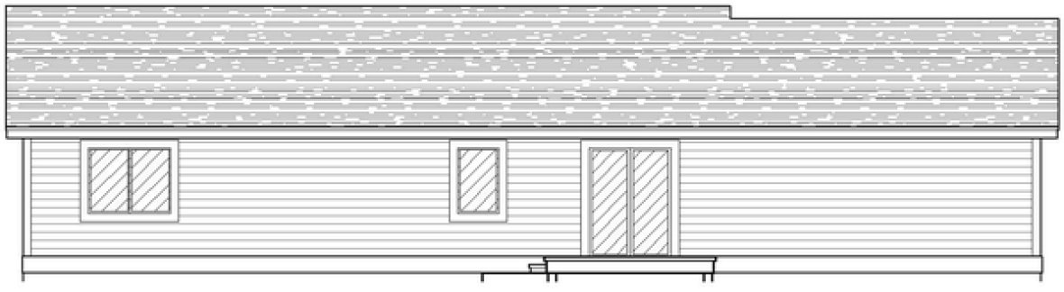 Rear Elevation for House Plan #806511