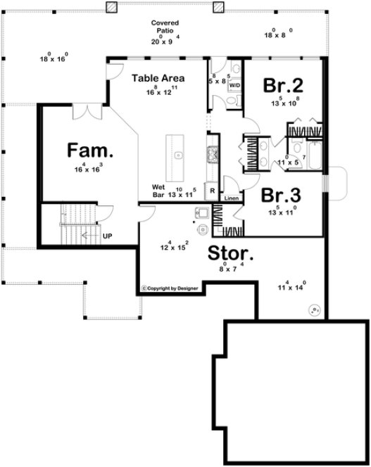 Basement Plan for House Plan #706581