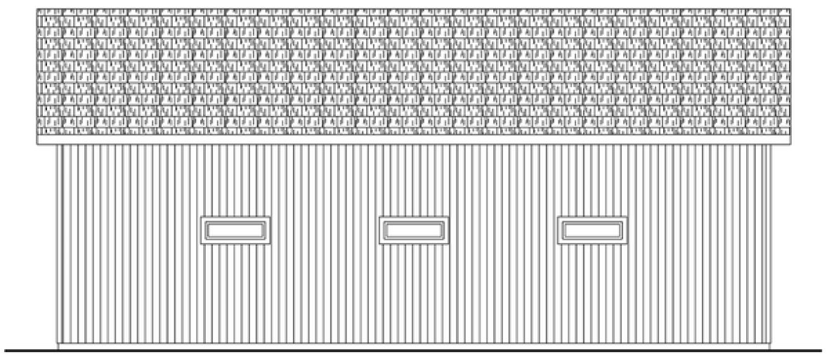 Rear Elevation for House Plan #344032