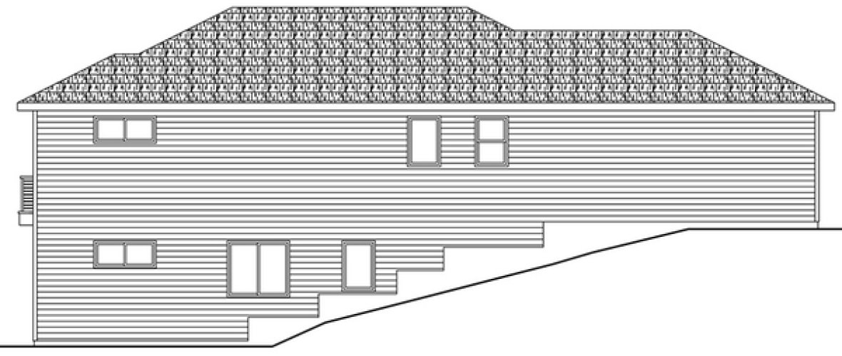 Left Elevation for House Plan #345402