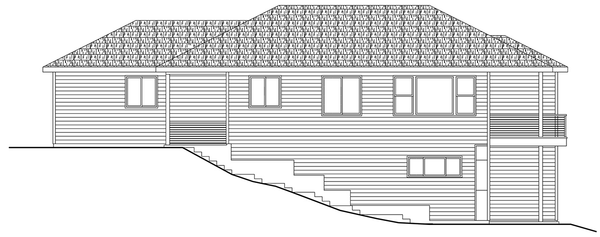 Right Elevation for House Plan #345402