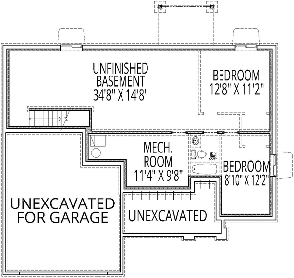 Basement Plan for House Plan #802911