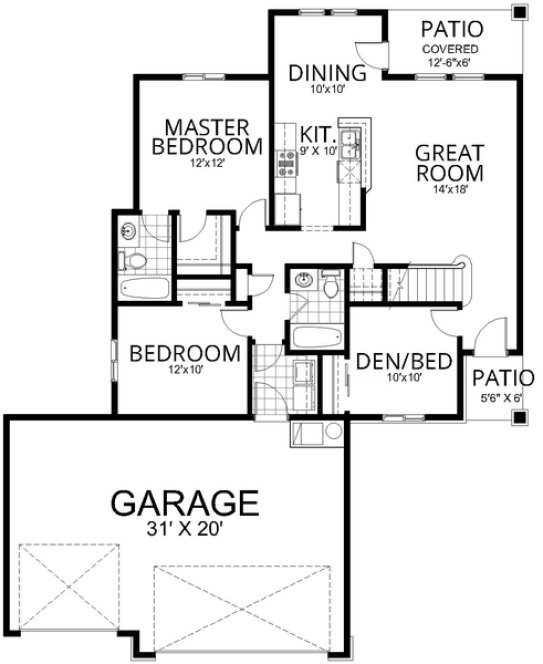 Main Floor Plan for House Plan #808371