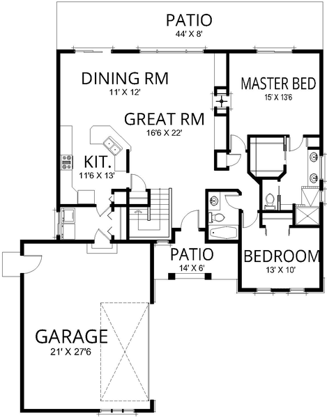 Main Floor Plan for House Plan #803151
