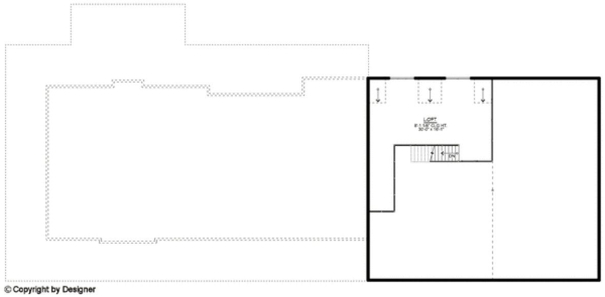 Attic Plan for House Plan #756223