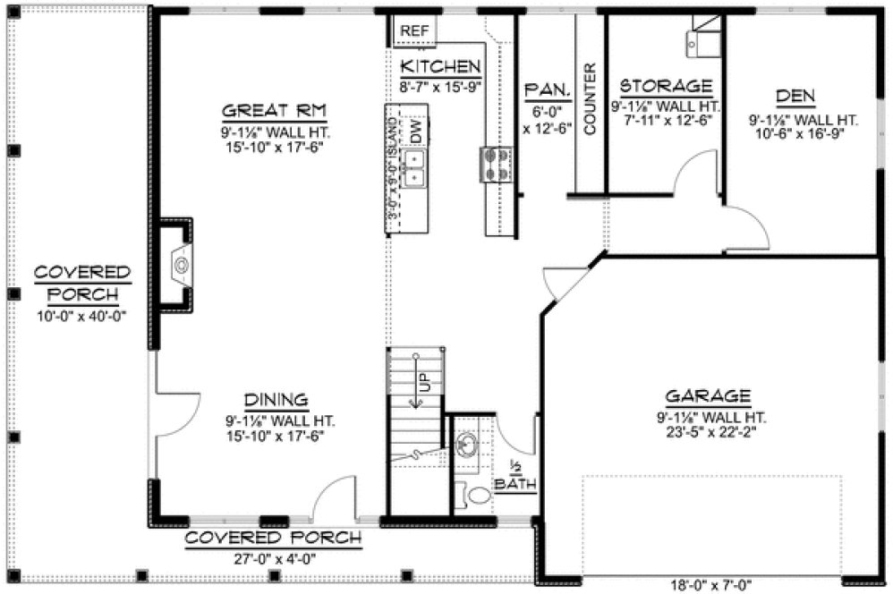 Main Floor Plan for House Plan #752423