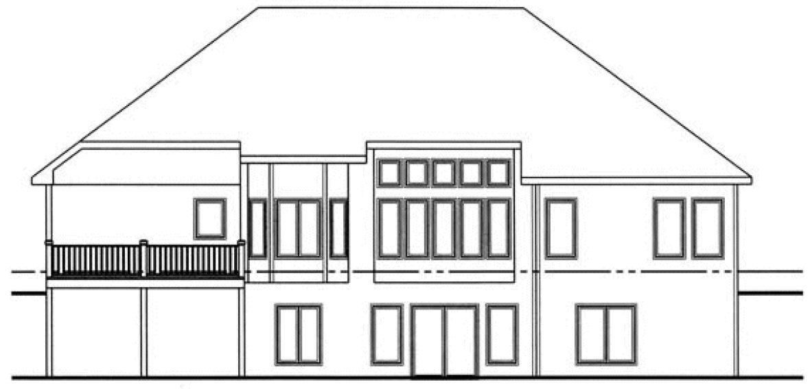 Rear Elevation for House Plan #700581