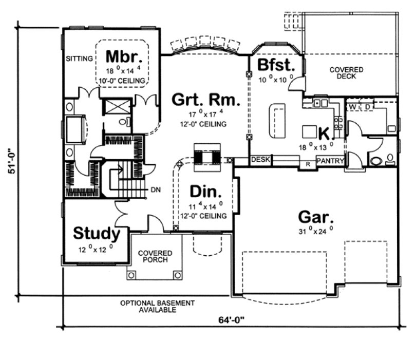 Main Floor Plan for House Plan #700581