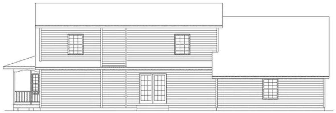 Rear Elevation for House Plan #635781