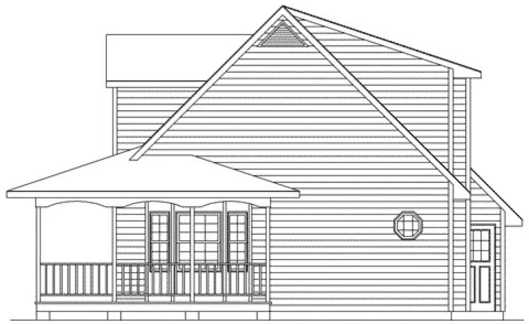 Right Elevation for House Plan #635781
