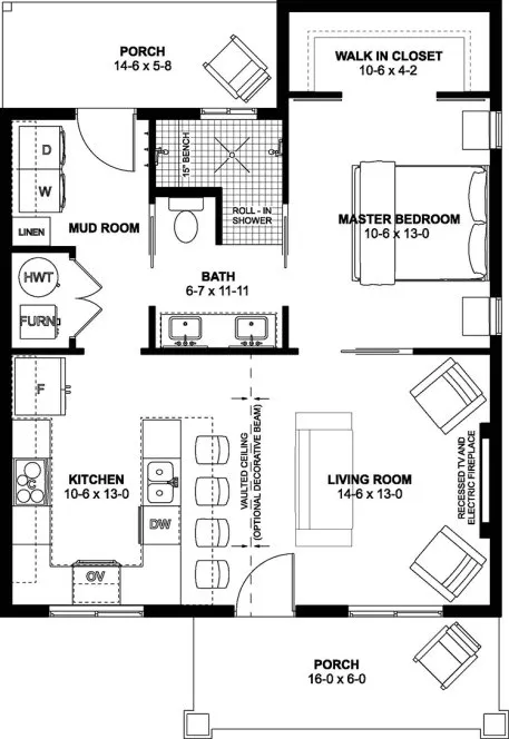 Main Floor Plan for House Plan #580750