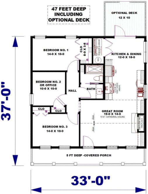 Main Floor Plan for House Plan #436501