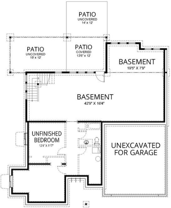 Basement Plan for House Plan #800771