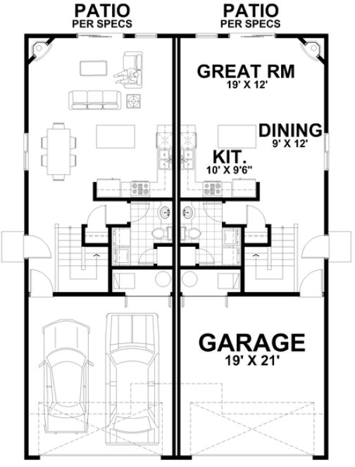 Main Floor Plan for House Plan #800292