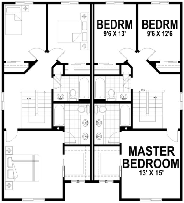 Second Floor Plan for House Plan #800292