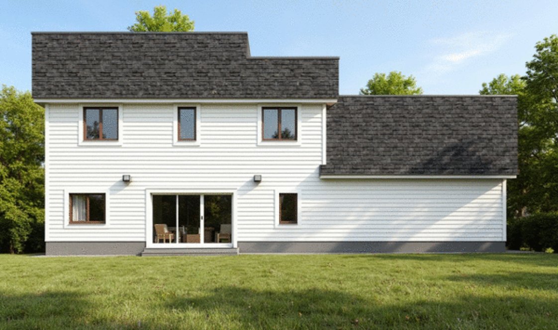 Rear Elevation for House Plan #808181