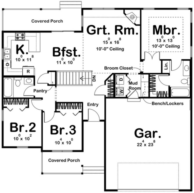 Main Floor Plan for House Plan #701831