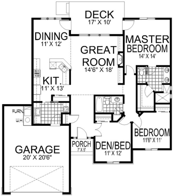 Main Floor Plan for House Plan #807951
