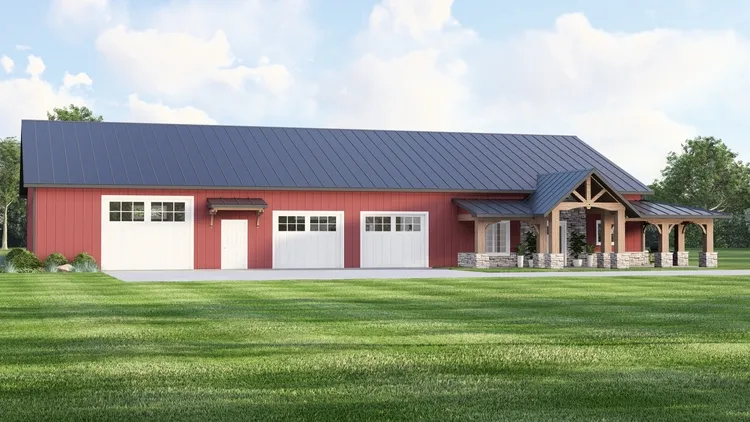 Full Rendering for House Plan #758851