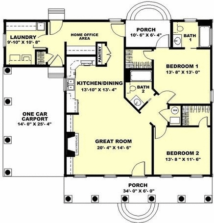 Main Floor Plan for House Plan #431031