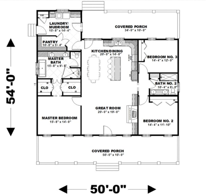 Main Floor Plan for House Plan #431681