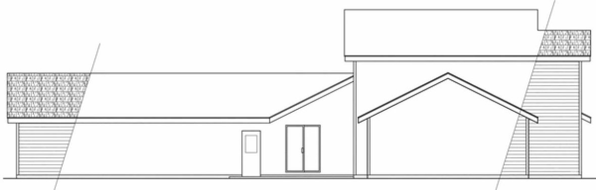 Left Elevation for House Plan #341432