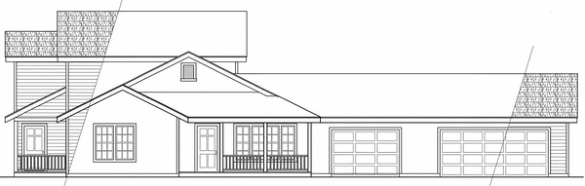 Right Elevation for House Plan #341432