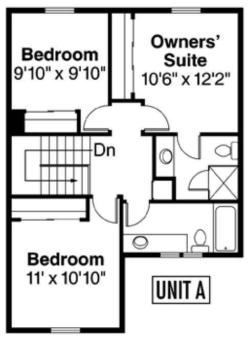 Second Floor Plan for House Plan #341432